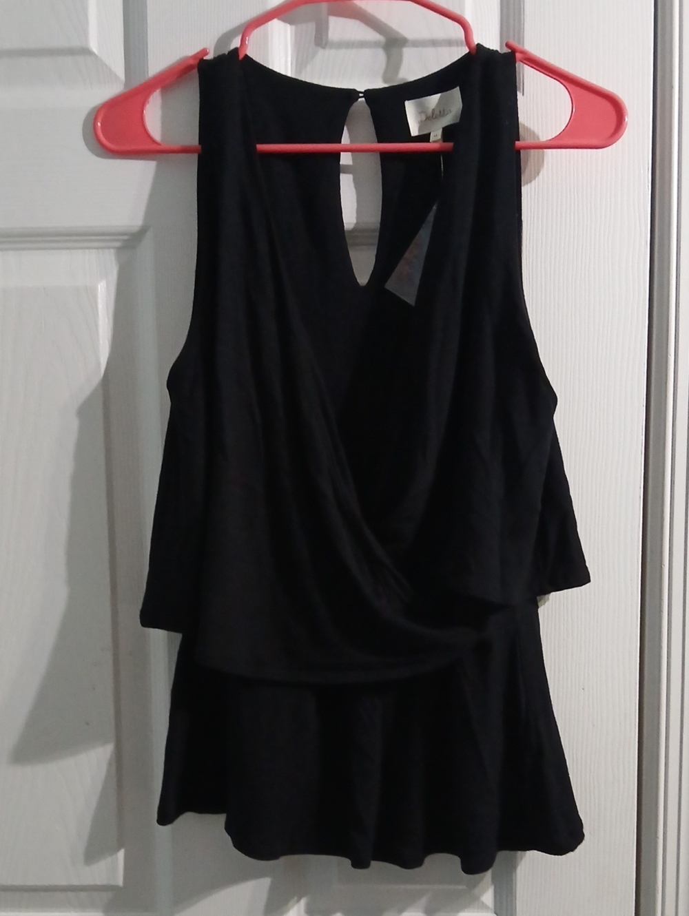 NWT, Anthropologie Sleeveless Black Lightweight Sleeveless Top, Size XS